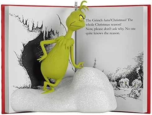 Hallmark Keepsake Plastic Christmas Ornament 2022, Dr. Seuss's How The Grinch Stole Christmas! A Sour, Grinchy Frown 7 Hallmark Keepsake Plastic Christmas Ornament 2022, Dr. Seuss's How The Grinch Stole Christmas! A Sour, Grinchy Frown - Image 7