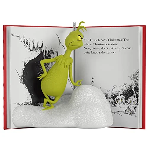 Hallmark Keepsake Plastic Christmas Ornament 2022, Dr. Seuss's How The Grinch Stole Christmas! A Sour, Grinchy Frown 1 Hallmark Keepsake Plastic Christmas Ornament 2022, Dr. Seuss's How The Grinch Stole Christmas! A Sour, Grinchy Frown