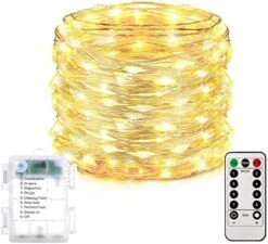 Homemory 4 Pack 20 Ft 60 LED Fairy Lights Battery Operated Christmas Lights With Remote Waterproof 8 Modes Firefly Twinkle String Lights For Party Bedroom Wedding Decorations -Department 56 Shop 515XZmaTbL. AC