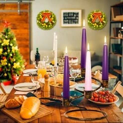 Rocinha Advent Candle Holder, Rustic Advent Wreath Candle Holder With Spiral Structure - Christmas Advent Wreath Ring Advent Centerpiece Decorations For Home Church -Department 56 Shop 515YWR4vA4L