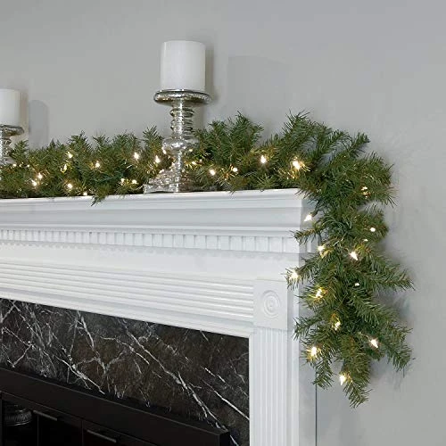 National Tree Company Pre-Lit Artificial Christmas Garland, Green, Norwood Fir, White Lights, Plug In, Christmas Collection, 9 Feet 1 National Tree Company Pre-Lit Artificial Christmas Garland, Green, Norwood Fir, White Lights, Plug In, Christmas Collection, 9 Feet