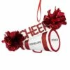 Personalized Cheerleader And Band Christmas Ornament (Red)