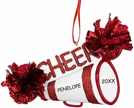 Personalized Cheerleader And Band Christmas Ornament (Red) 10 Personalized Cheerleader And Band Christmas Ornament (Red) - Image 10