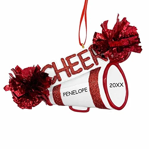 Personalized Cheerleader And Band Christmas Ornament (Red) 1 Personalized Cheerleader And Band Christmas Ornament (Red)