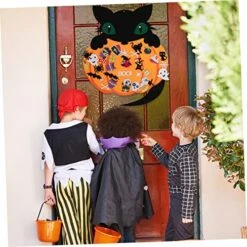 NOLITOY Halloween Supplies Festival Decoration Ornaments For Kids Pumpkins Decor Spooky Halloween Decor Halloween Pendant Fashion Kids Arts And Crafts Coat Hanger Felt 1 Set -Department 56 Shop 5170otT2qGL