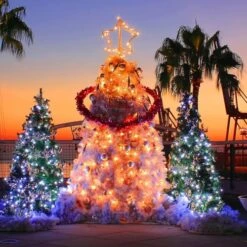 75 Feet Clear Christmas Lights - 300 Count Incandescent Bulb Mini String Lights UL Listed For Indoor Christmas Tree Garland Birthday Wedding Party Festival Decoration, White Wire -Department 56 Shop 517KZhOqkIL