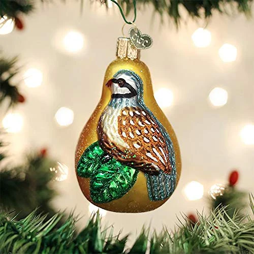 Old World Christmas Ornaments Partridge In A Pear Glass Blown Ornaments For Christmas Tree 5 Old World Christmas Ornaments Partridge In A Pear Glass Blown Ornaments For Christmas Tree - Image 5