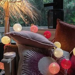 GuirLED Nomads - ﻿String Light Garland LED USB - Fairy Light - Baby Nightlight 2h - AC Adapter Included - 3 Intensities 24 Cotton Balls - 7.87ft 2.4m - Tagada -Department 56 Shop 517VbM0ZSTL