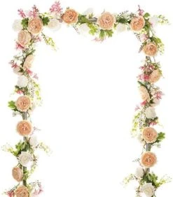 Artiflr 2 Pakc Artificial Peony Garland Flowers, 12ft Floral Greenery Garland Rose Flower Vine Garland With Mixed Peony Flowers And Green Leaves For Wedding Dining Table Home Party Decor (2, White) 13 Artiflr 2 Pakc Artificial Peony Garland Flowers, 12ft Floral Greenery Garland Rose Flower Vine Garland With Mixed Peony Flowers And Green Leaves For Wedding Dining Table Home Party Decor (2, White) -Department 56 Shop 517oIrnb9WL. AC