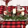 Lvydec Christmas Candle Holder Centerpiece - Pine Cones And Red Berry Table Centerpiece With 3 Candle Holders For Festival Home Decoration, 20" X 10" X 6"(L X W X H)