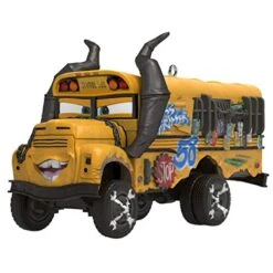 Hallmark Keepsake Christmas Ornament 2019 Year Dated Disney/Pixar Cars 3 Miss Fritter School Bus With Sound,