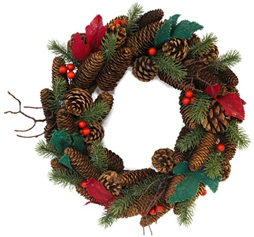 Premier® Premier 45cm Natural Autumn Wreath With Cones - Home Decoration - Wreaths & Garlands 1 Premier® Premier 45cm Natural Autumn Wreath With Cones - Home Decoration - Wreaths & Garlands
