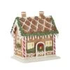 One Holiday Way 8.5-Inch Light Up Faux Gingerbread Cottage House With Timer, Rosemary, Candy Cane & Flower Accents - LED Lighted Christmas Home Decor Figurine - Xmas Mantel, Tabletop, Desk Decoration -Department 56 Shop 5194twrwbVL