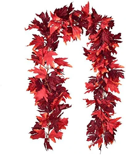 Lvydec 2 Pack Fall Maple Garland - 5.9ft/Piece Artificial Fall Foliage Garland Colorful Autumn Decor For Home Wedding Party (Mixed Color) 8 Lvydec 2 Pack Fall Maple Garland - 5.9ft/Piece Artificial Fall Foliage Garland Colorful Autumn Decor For Home Wedding Party (Mixed Color) - Image 8