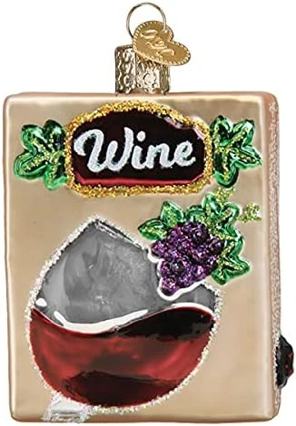 Old World Christmas Glass Blown Ornament Red Wine Bottle (32291) 6 Old World Christmas Glass Blown Ornament Red Wine Bottle (32291) - Image 6