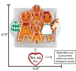 Personalized Family Ornament 2022 - Family Of Four Christmas Ornaments 2022 - Gingerbread Cookie Ornament Family Of 4 Gingerbread Ornament Gingerbread Ornaments - Free Customization 10 Personalized Family Ornament 2022 - Family Of Four Christmas Ornaments 2022 - Gingerbread Cookie Ornament Family Of 4 Gingerbread Ornament Gingerbread Ornaments - Free Customization -Department 56 Shop 519TKJE7QAL