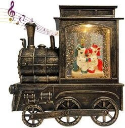GOOSH Lighted Christmas Snow Globe Lantern, Santa Claus With Gift, Reindeer In Musical Decoration With Battery Operated LED Water Glittering Music Playing With 6H Timer, Christmas Home Décor And Gift… -Department 56 Shop 519Yr226ZpS. AC