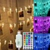 Solhice 20ft Photo Clips String Lights Color Changing 50 LEDs, RGB Hanging Pictures Wall Lights For Teen Girls Room Decor, Indoor Bedroom Lights With USB Powered And Remote, Gifts For Teenage Girls -Department 56 Shop 519gzNXVwuL