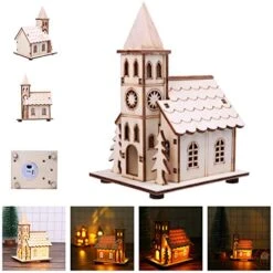NUOBESTY Christmas Scene House Light Up Mini Wood Houses Village Collections Luminous Figurines Tabletop Ornaments For Xmas Decoration 10 NUOBESTY Christmas Scene House Light Up Mini Wood Houses Village Collections Luminous Figurines Tabletop Ornaments For Xmas Decoration -Department 56 Shop 519jndfGybL