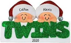 Personalized Babys First Christmas Ornament 2022 - My First Christmas Ornament 2022 - Alphabet Blocks Twin Babies First Christmas Ornament, 1st Christmas Baby Ornament 2022 - Free Customization -Department 56 Shop 51A r2l3ImL. AC
