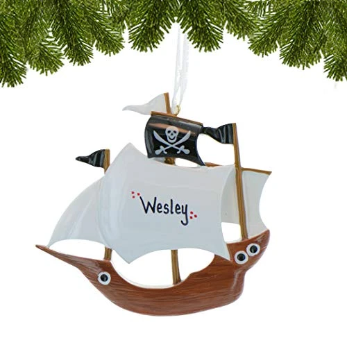 Personalized Pirate Ornaments For Christmas Tree - Pirate Christmas Ornaments, Pirate Decor, Pirates Of The Caribbean Ornament, Pirate Party Supplies - Caravel Ship - Free Customization 2 Personalized Pirate Ornaments For Christmas Tree - Pirate Christmas Ornaments, Pirate Decor, Pirates Of The Caribbean Ornament, Pirate Party Supplies - Caravel Ship - Free Customization - Image 2