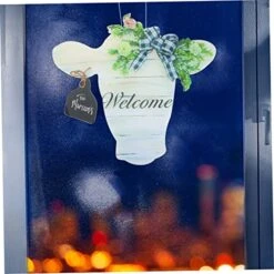 Abaodam 1pc Listing Photo Hanger Front Door Hanger Fall Garland Festival Wreath Rustic Welcome Sign DIY Craft Door Hanger Acrylic Grey Practical Wall Pendant Xmas Party Doorplate Wooden