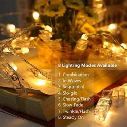 Caprier Luxury Teen Girl Room Decor, Photo Clips String Light, 50 LED Clips, Teen Room Decor, Dimmable 8 Modes Timer, USB Battery Powered, Dorms Decoration 11 Caprier Luxury Teen Girl Room Decor, Photo Clips String Light, 50 LED Clips, Teen Room Decor, Dimmable 8 Modes Timer, USB Battery Powered, Dorms Decoration -Department 56 Shop 51ANs4lBsDL
