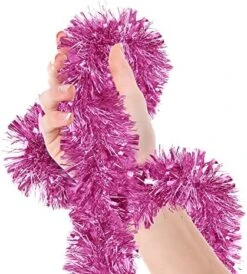 Christmas Tree Bright Green Tinsel Garland Metallic Streamers Celebrate A Holiday Mardi Gras Party Decorations Indoor And Outdoor Disco Party Supplies -Department 56 Shop 51AYgmYzm4L. AC