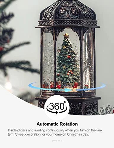 11" Rotating Scene Christmas Snow Globe Musical Water Lantern Light (Christmas Trees) 3 11" Rotating Scene Christmas Snow Globe Musical Water Lantern Light (Christmas Trees) - Image 3