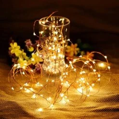 WERTIOO 24 Pack Fairy Lights Battery Operated, 6.5ft 20 LED String Lights Flexible Silver Wire Mini Fairy String Lights For Indoor Mason Jars Wedding Party Christmas Decor -Department 56 Shop 51AbaLE1neL