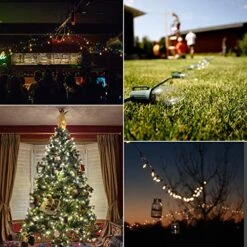 C9 Light Strand 100 FT For E17-12" Spacing, Outdoor String Light Christmas Stringer With 100 Sockets For Patio, Green Wire -Department 56 Shop 51Al2ojru6L
