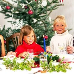 Christmas Candle Garland Simulation Colored Berry Candle Garland Xmas Wreath Candle Holder Mini Candle Ring For Wedding Party Living Room Dining Table Closet Decoration (Gold Berry Style, 4 Pieces) -Department 56 Shop 51AoPCl5okL