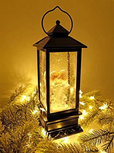 Wondise Lighted Angel Christmas Snow Globes Musical Lantern With Timer, USB Powered & Battery Operated Swirling Glitter Water Lantern (4 X 4 X 12 Inch) 7 Wondise Lighted Angel Christmas Snow Globes Musical Lantern With Timer, USB Powered & Battery Operated Swirling Glitter Water Lantern (4 X 4 X 12 Inch) - Image 7
