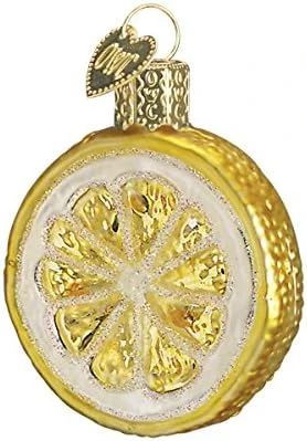 Old World Christmas Fruit Selection Glass Blown Ornaments For Christmas Tree Lemon Slice 9 Old World Christmas Fruit Selection Glass Blown Ornaments For Christmas Tree Lemon Slice - Image 9