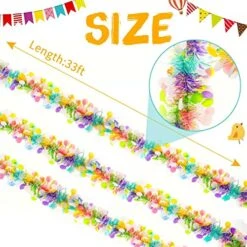 33ft Easter Tinsel Garland,Colorful Egg Tinsel Twist Garland With Confetti Spring Hanging Tinsel Ornament Decoration For Fireplace Mantel Tree Eatser Party Decoration -Department 56 Shop 51BaKNNIMHL