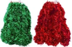 2 Packs White Super Duper Thick Tinsel Garland 50 Ft Total (Two Strands Each 25 Ft Long) (White, 50 Ft. (Two 25 Ft Tinsels) 2 Bags -Department 56 Shop 51BntEWOcmL. AC