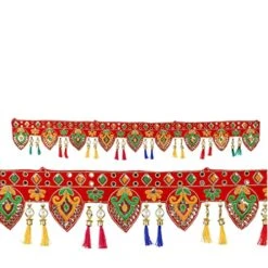 Artificial Leaf Design Garland Door Toran Decorative Hanging Bandanwar For Parties Indian Wedding Puja Pooja Festival Theme Décor Traditional Bandhanwar Home Entrance Temple Mandir(Size 40")