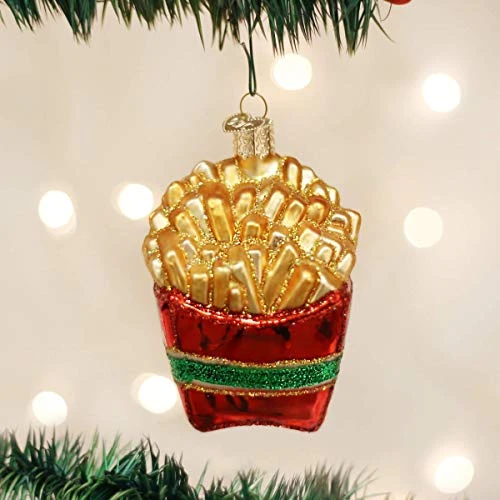 Old World Christmas Ornaments: Ballpark Foods Glass Blown Ornaments For Christmas Tree, French Fries 2 Old World Christmas Ornaments: Ballpark Foods Glass Blown Ornaments For Christmas Tree, French Fries - Image 2