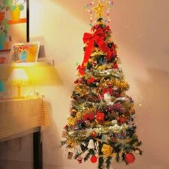 50ft Sparkle Gold Silver Christmas Tree Tinsel Twist Garland, Metallic Extra Long For Party, Birthday New Years Decoration -Department 56 Shop 51C9dAO3unL