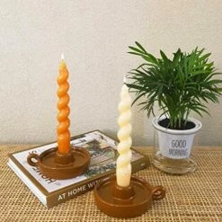 Kendiis Candle Holder Ceramic Candlestick Holder, Set Of 2, Candlelight Stand For Spell Candles, Taper Candles, And Incense, Halloween Christmas Room Decoration Display (Blue) -Department 56 Shop 51CBoMDzncL. AC