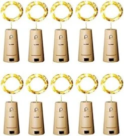Aluan Wine Bottle Lights 10 Pack 12LED Cork Bottle Lights With Screwdriver Battery Operated Wine Cork Lights String Lights For Party Wedding Christmas Halloween Bar Jar Lamp Decor, Cool White -Department 56 Shop 51CI7WEtClL. AC
