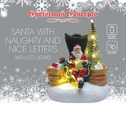 Christmas Concepts® 16cm Santa Reading Naughty And Nice Letters Ornament With Warm White LED Lights – Battery Operated - Christmas Village 9 Christmas Concepts® 16cm Santa Reading Naughty And Nice Letters Ornament With Warm White LED Lights – Battery Operated - Christmas Village -Department 56 Shop 51CVmq9TNjL