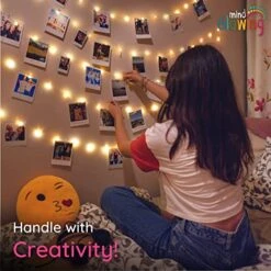 Mind-Glowing Photo Clip String Lights - Hanging Pictures Fairy Lights For Bedroom, Gifts For Teenage Girls 10-14 Year Old, Cute Room Decor For Teen Girls - Teen Girls Trendy Stuff (50 LED, 16.4 Ft) -Department 56 Shop 51Cc1AoeEfL