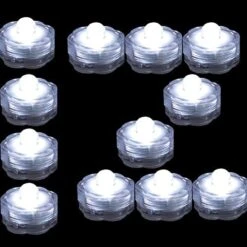 TDLTEK Waterproof Submersible Led Lights Tea Lights For Wedding, Party, Decoration (12 Pieces, Clear White) -Department 56 Shop 51ChLomF6aL. AC