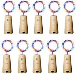 Aluan Wine Bottle Lights 10 Pack 12LED Cork Bottle Lights With Screwdriver Battery Operated Wine Cork Lights String Lights For Party Wedding Christmas Halloween Bar Jar Lamp Decor, Cool White -Department 56 Shop 51Cpz3tlgCL. AC