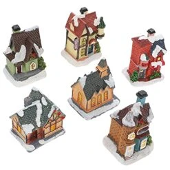 ABOOFAN 6Pcs Christmas Village Sets LED Lighted Christmas Village Houses Pre- Lit Tiny Resin Collectible Building DIY Christmas Doll Figurine Holiday Christmas Tree Ornaments 12 ABOOFAN 6Pcs Christmas Village Sets LED Lighted Christmas Village Houses Pre- Lit Tiny Resin Collectible Building DIY Christmas Doll Figurine Holiday Christmas Tree Ornaments -Department 56 Shop 51CvOHv97lL