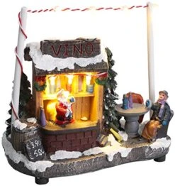 Christmas Concepts® 5"/ 13cm LED Light Up Christmas Market Scene (Wine Cabin) -Department 56 Shop 51D4b5eq6qL