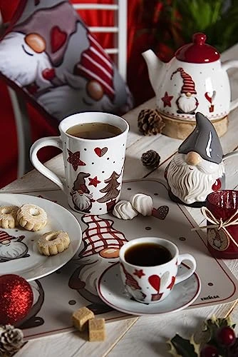 Excelsa Gnomo Christmas Sugar/Cheese, Ceramic 5 Excelsa Gnomo Christmas Sugar/Cheese, Ceramic - Image 5