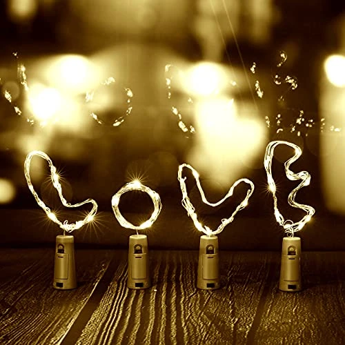AOTHOD 28 Pack Wine Bottle Lights With Cork – Cork Lights For Wine Bottles 7 Ft Silver Wire Mini Cork Fairy Lights Battery Operated, Tiny Wine Cork Lights For DIY,Party, Wedding,Decor (Warm White) 2 AOTHOD 28 Pack Wine Bottle Lights With Cork – Cork Lights For Wine Bottles 7 Ft Silver Wire Mini Cork Fairy Lights Battery Operated, Tiny Wine Cork Lights For DIY,Party, Wedding,Decor (Warm White) - Image 2