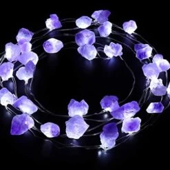 EhomeTronics Decorative String Lights, Natural Amethyst Lights 30 LEDs 10ft Fairy Crystal Lights Battery Powered Remote Control Waterproof Raw Stones For Indoor Bedroom Christmas DIY White-Purple -Department 56 Shop 51EHzeZHHxL. AC